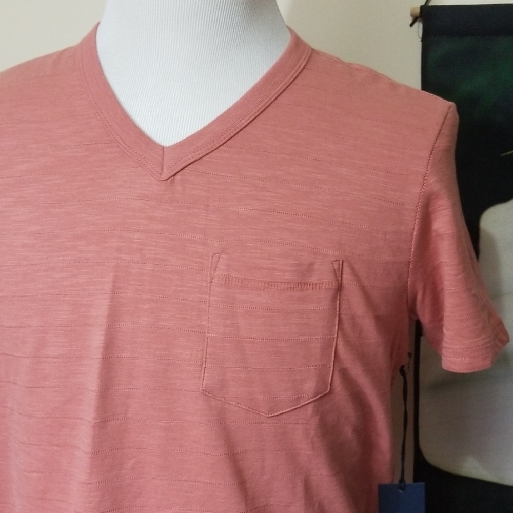 NWT Paper Cloth and Denim V Neck Short Sleeve Top - Picture 2 of 6